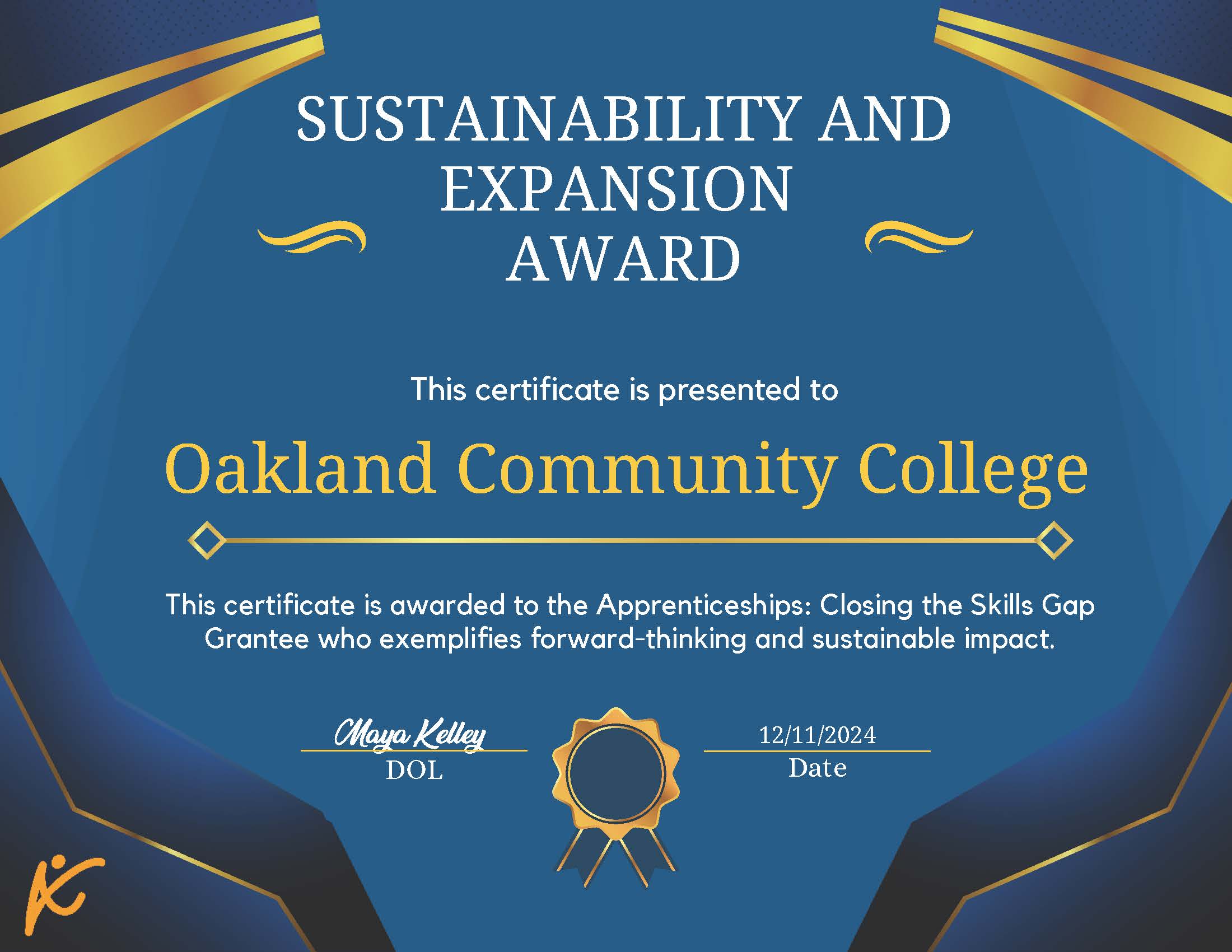 Oakland Community College_Sustainability_Expansion Award